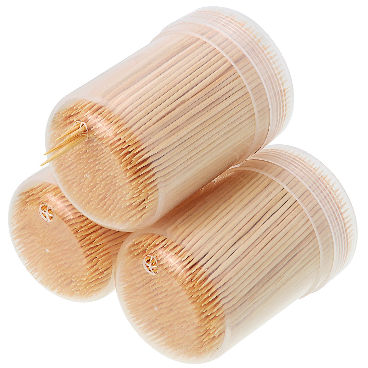 Bamboo toothpick 480pcs clear plastic tube 2.0*65mm